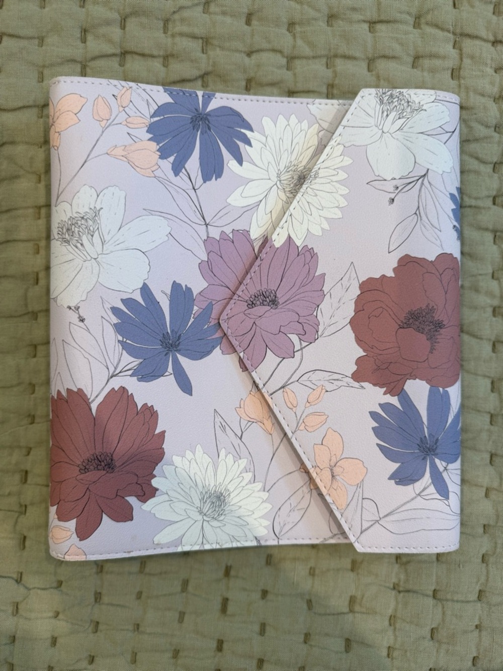 Erin Condren A5 Ring Agenda Binder - Lilac Floral & Gold